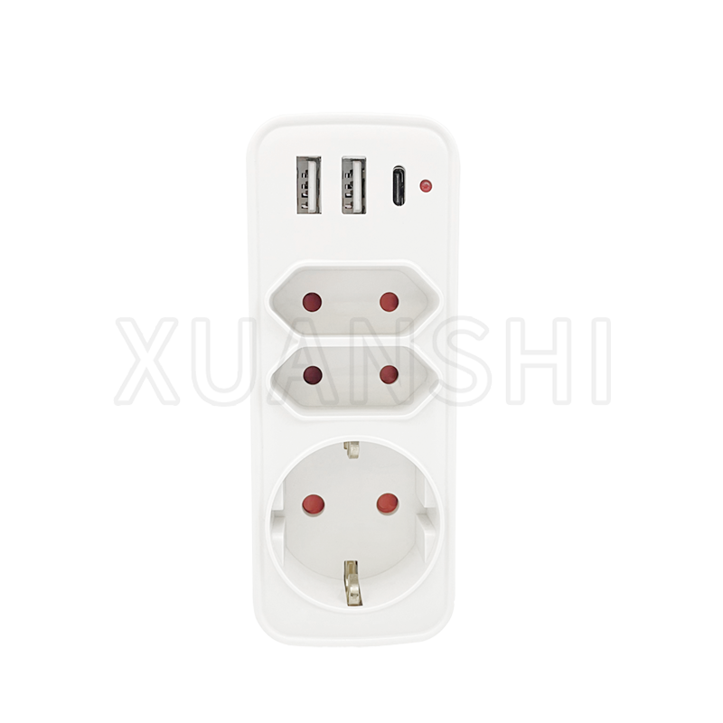 USB zásuvkový adaptér 5v1 pro domácí cestovní kancelář XS-ZHQD3U